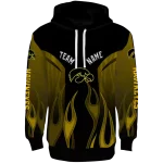 custom iowa hawkeyes flame design black hoodie best selling