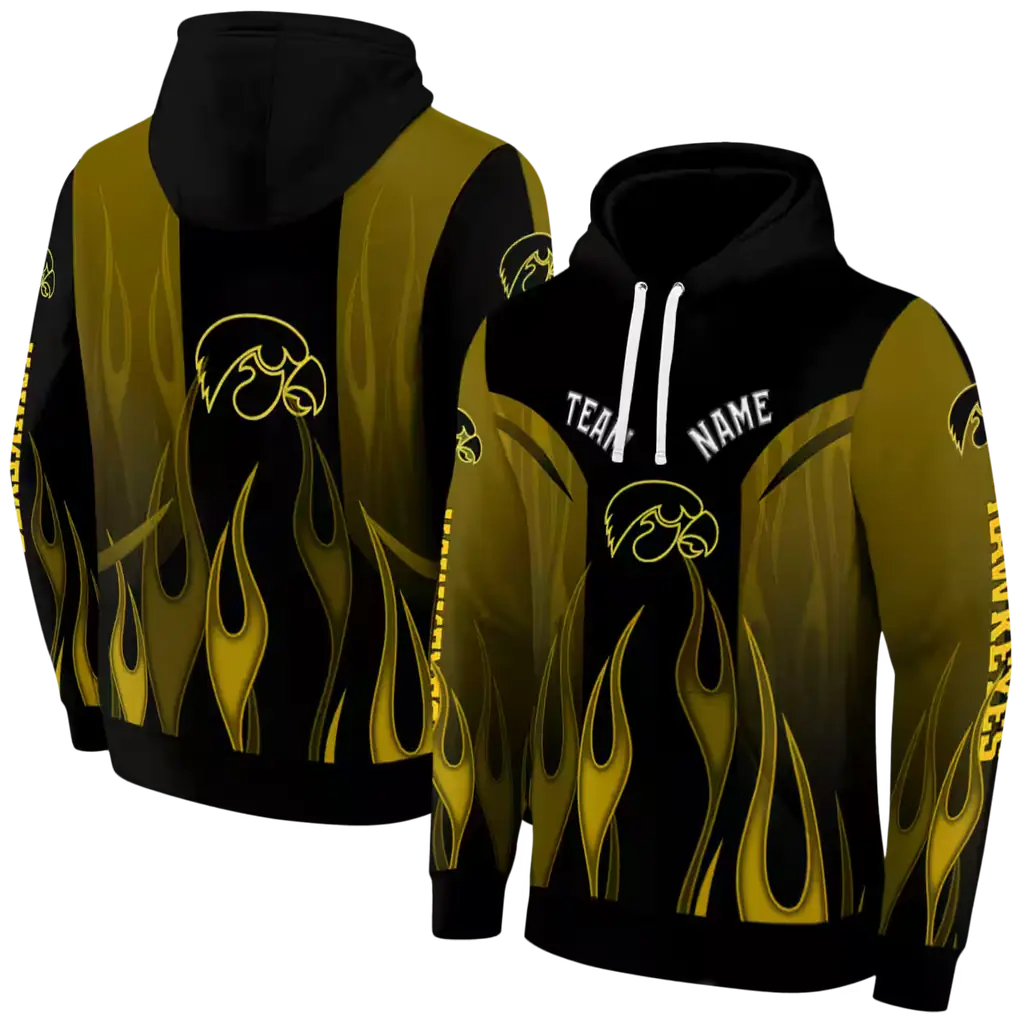custom iowa hawkeyes flame design black hoodie fashion forward custom iowa hawkeyes flame design black hoodie fashion forward