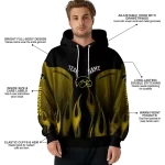 custom iowa hawkeyes flame design black hoodie best selling