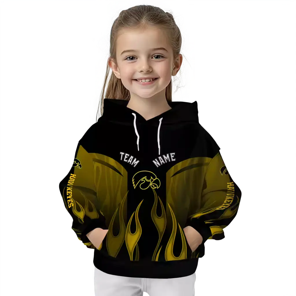custom iowa hawkeyes flame design black hoodie top rated custom iowa hawkeyes flame design black hoodie top rated
