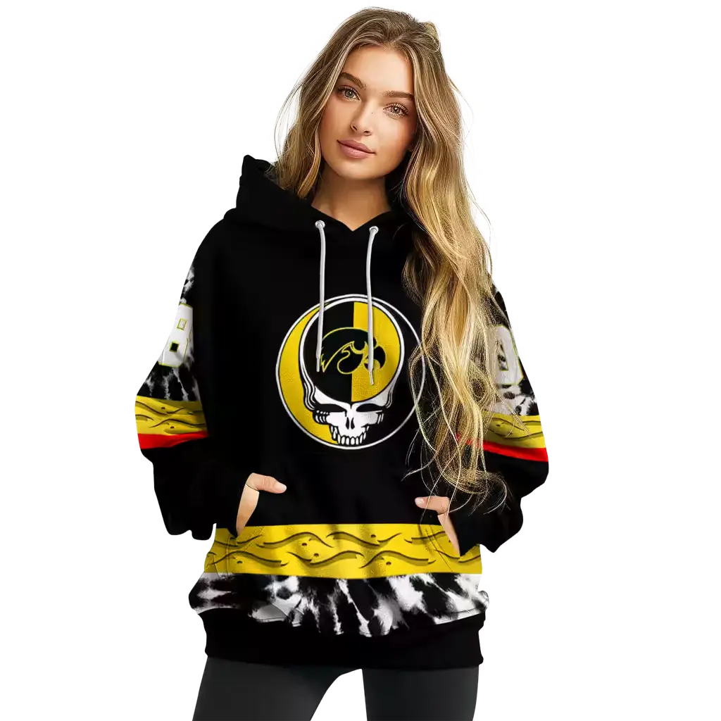 custom iowa hawkeyes grateful vibes black hoodie high quality custom iowa hawkeyes grateful vibes black hoodie high quality