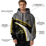 custom iowa hawkeyes hexagonal mesh black gray hoodie best selling