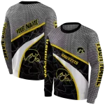 custom iowa hawkeyes hexagonal mesh black gray hoodie best selling