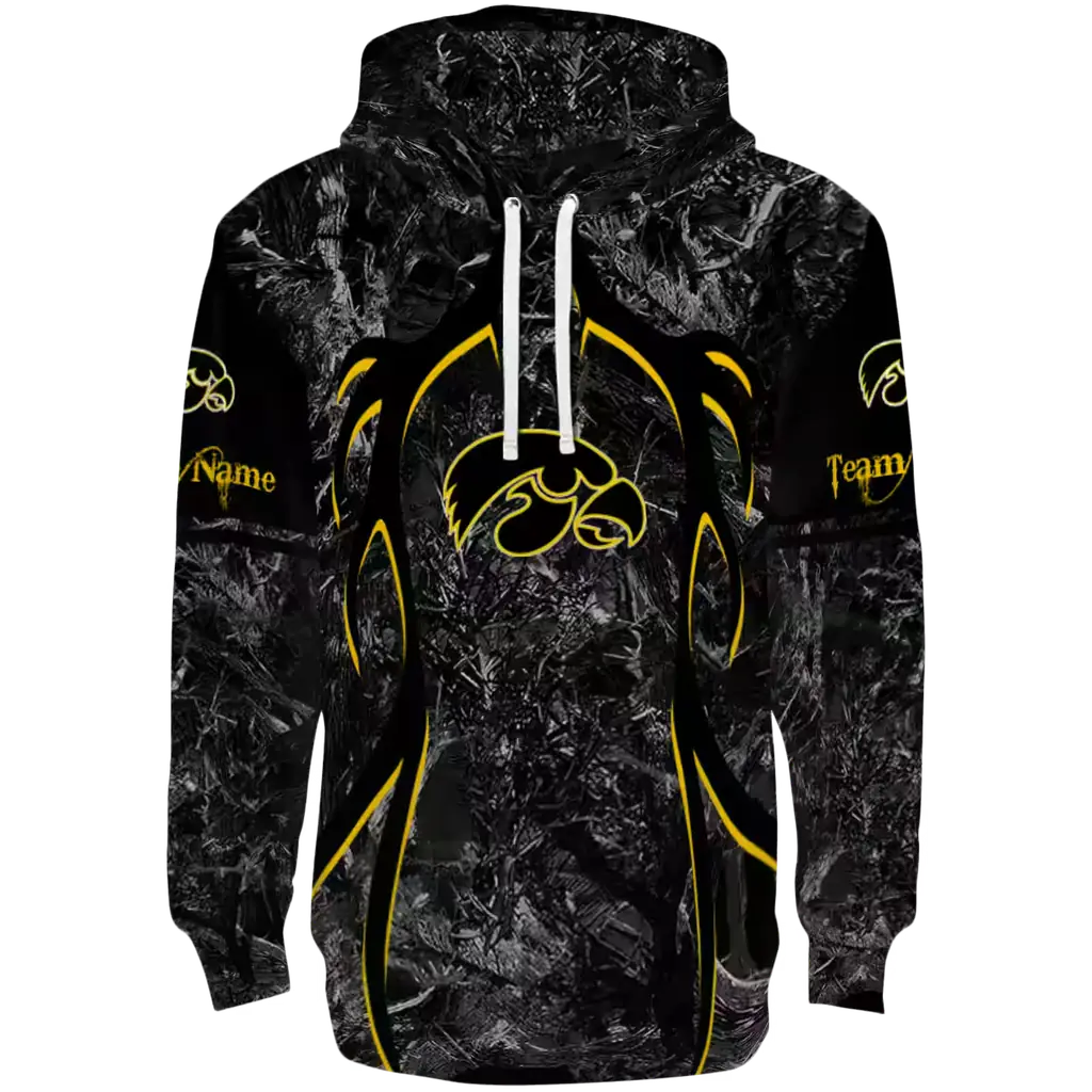 custom iowa hawkeyes hunting theme black hoodie best selling custom iowa hawkeyes hunting theme black hoodie best selling