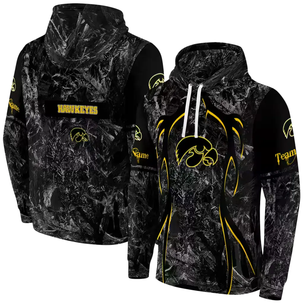 custom iowa hawkeyes hunting theme black hoodie fashion forward custom iowa hawkeyes hunting theme black hoodie fashion forward