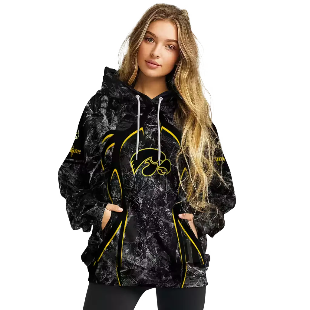 custom iowa hawkeyes hunting theme black hoodie high quality custom iowa hawkeyes hunting theme black hoodie high quality