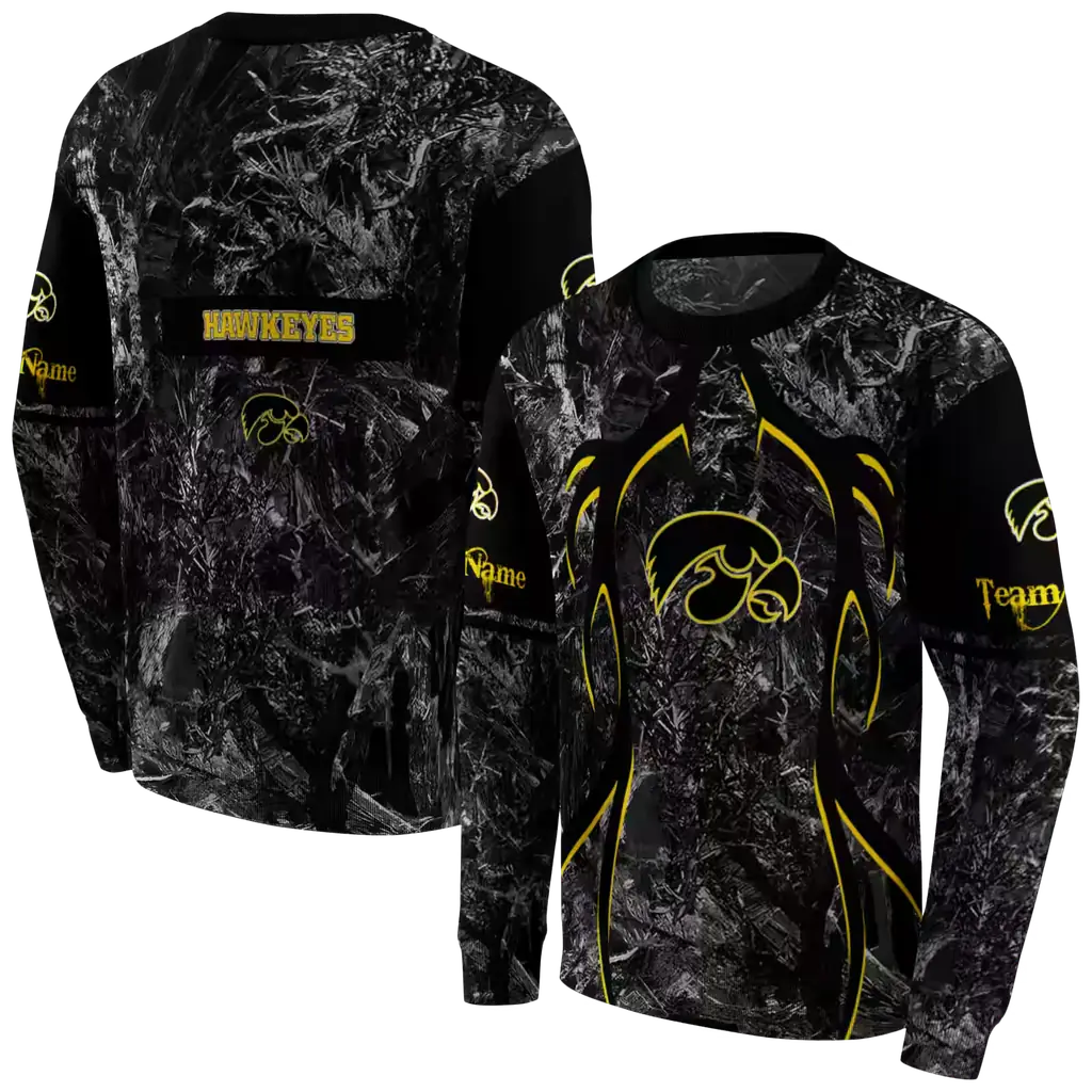 custom iowa hawkeyes hunting theme black hoodie premium grade custom iowa hawkeyes hunting theme black hoodie premium grade