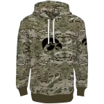 custom iowa hawkeyes military style hoodie best selling