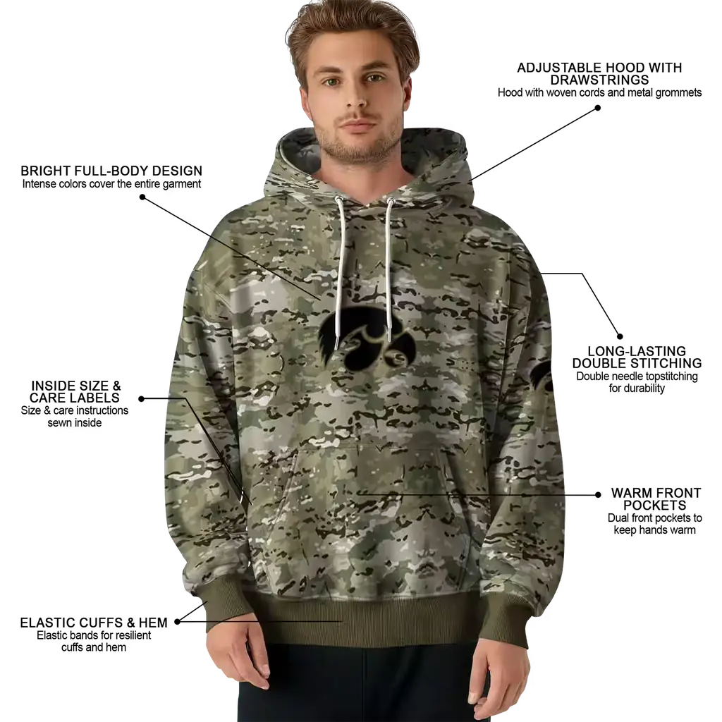 custom iowa hawkeyes military style hoodie latest model custom iowa hawkeyes military style hoodie latest model