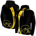 custom iowa hawkeyes minimalist design black hoodie best selling