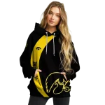 custom iowa hawkeyes minimalist design black hoodie best selling
