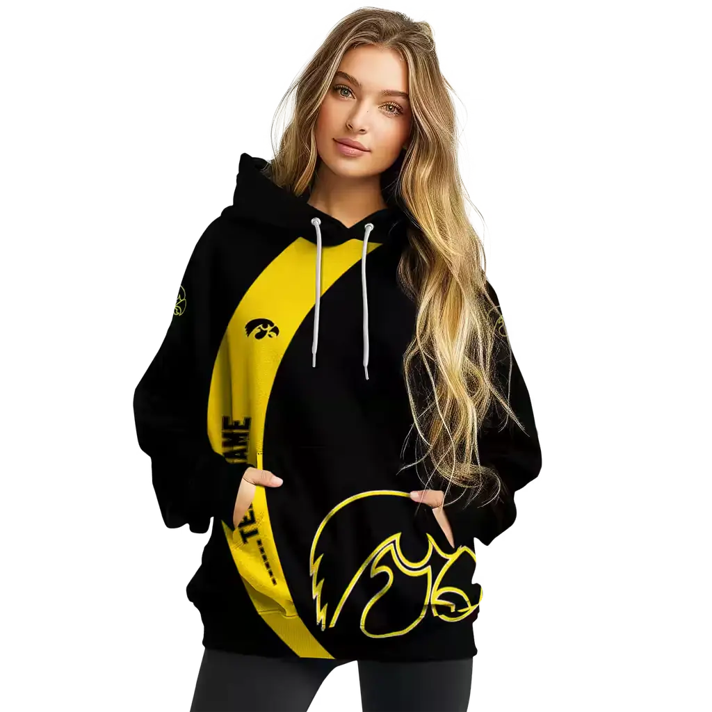 custom iowa hawkeyes minimalist design black hoodie high quality custom iowa hawkeyes minimalist design black hoodie high quality