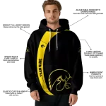 custom iowa hawkeyes minimalist design black hoodie best selling