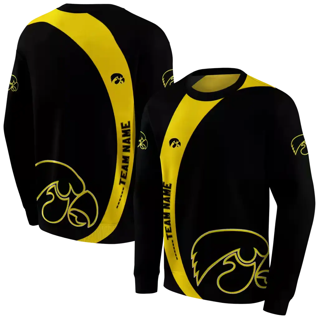 custom iowa hawkeyes minimalist design black hoodie premium grade custom iowa hawkeyes minimalist design black hoodie premium grade