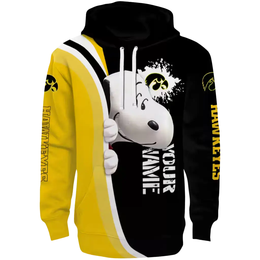 custom iowa hawkeyes peeking snoopy black hoodie best selling custom iowa hawkeyes peeking snoopy black hoodie best selling