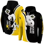 custom iowa hawkeyes peeking snoopy black hoodie best selling