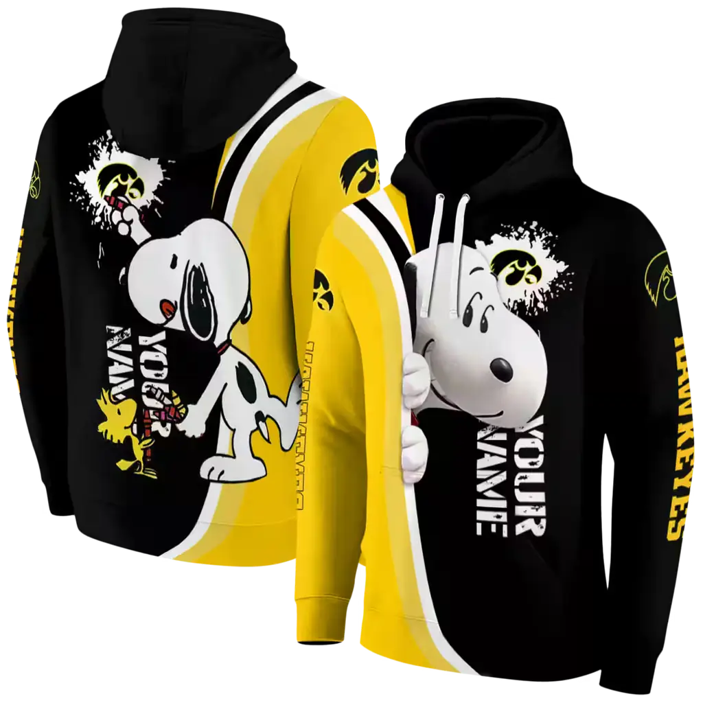 custom iowa hawkeyes peeking snoopy black hoodie fashion forward custom iowa hawkeyes peeking snoopy black hoodie fashion forward