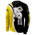 custom iowa hawkeyes peeking snoopy black hoodie best selling