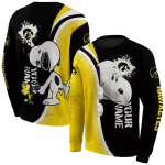 custom iowa hawkeyes peeking snoopy black hoodie best selling