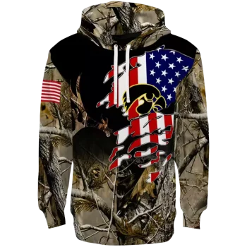 custom iowa hawkeyes tree camo hoodie best selling