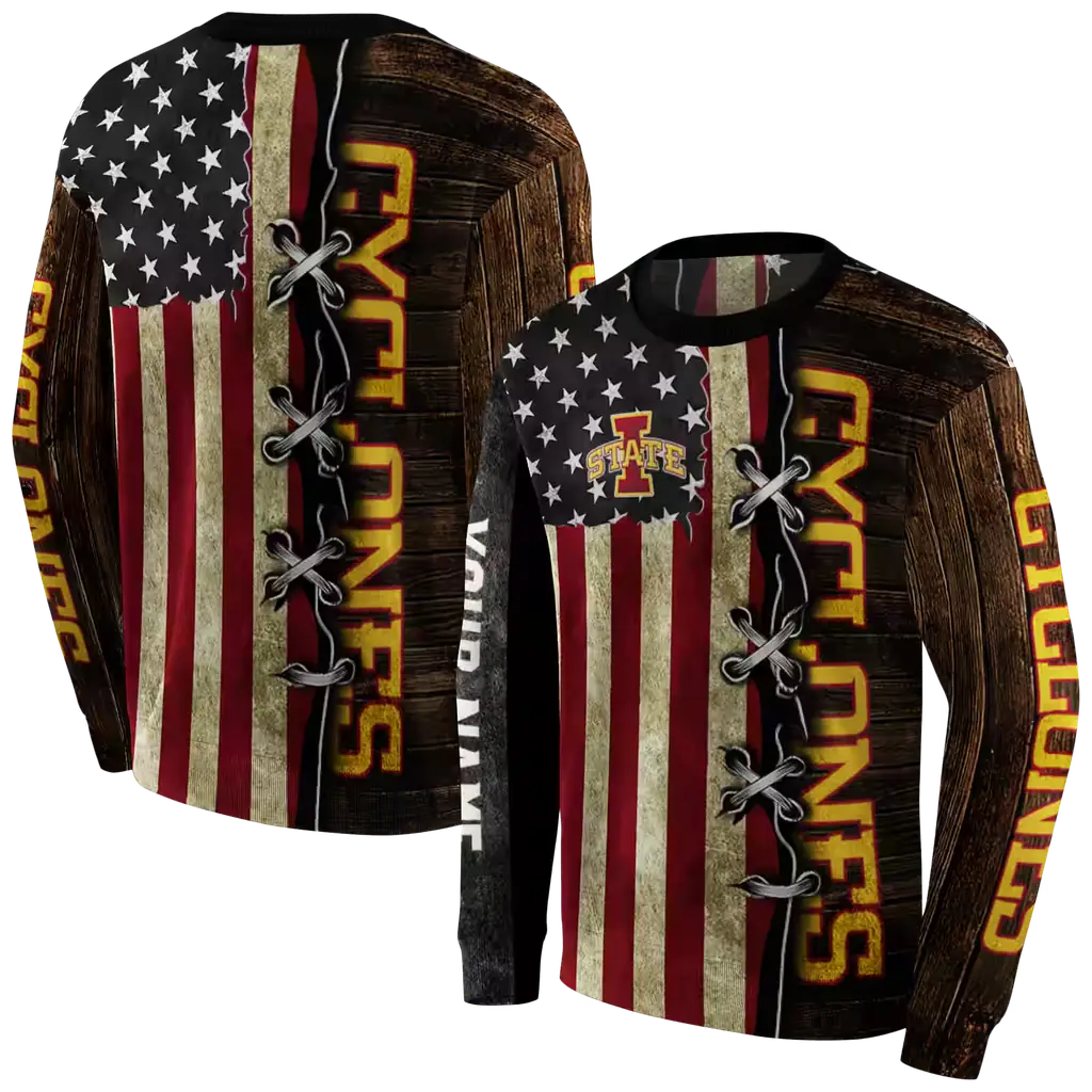 custom iowa state cyclones american pride hoodie premium grade custom iowa state cyclones american pride hoodie premium grade