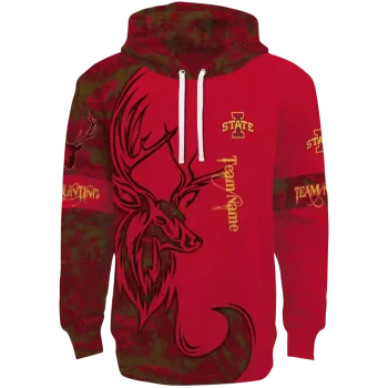 custom iowa state cyclones deer silhouette red hoodie best selling