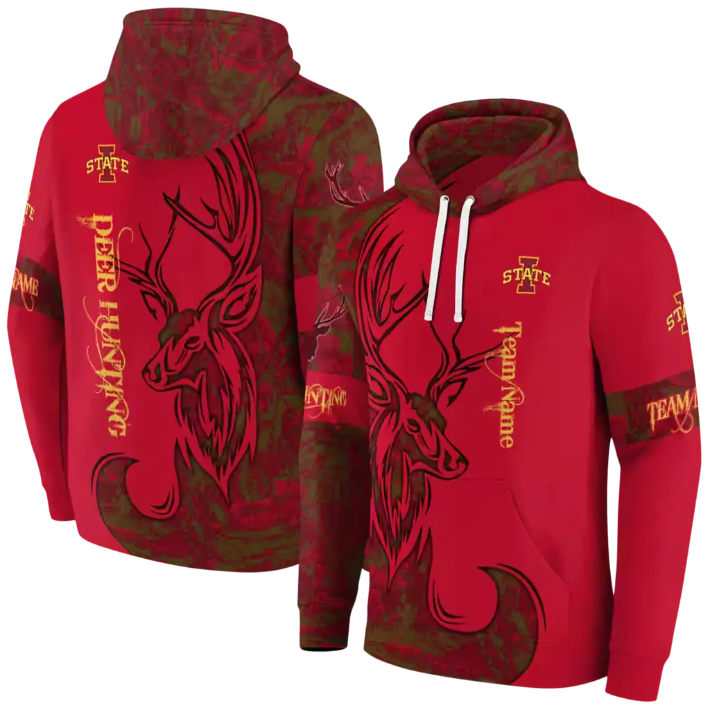 custom iowa state cyclones deer silhouette red hoodie fashion forward custom iowa state cyclones deer silhouette red hoodie fashion forward