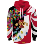 custom iowa state cyclones puzzle pieces red hoodie best selling