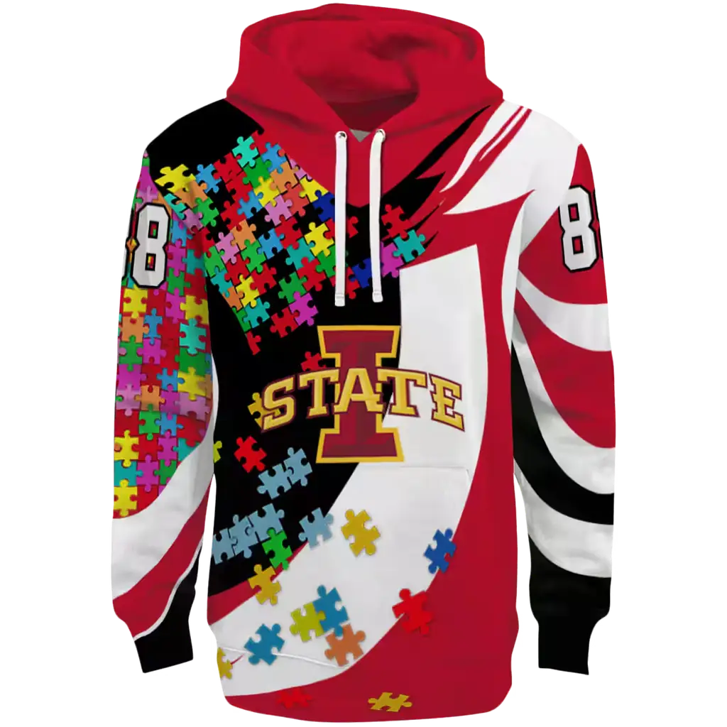 custom iowa state cyclones puzzle pieces red hoodie best selling custom iowa state cyclones puzzle pieces red hoodie best selling