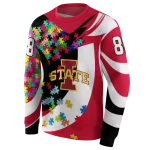 custom iowa state cyclones puzzle pieces red hoodie best selling