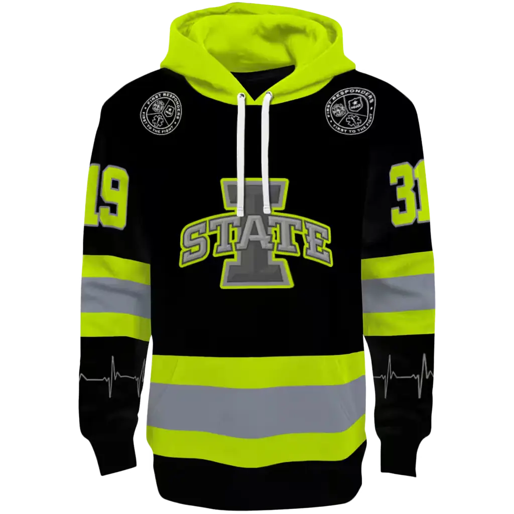 custom iowa state cyclones safety motif black neon green hoodie best selling custom iowa state cyclones safety motif black neon green hoodie best selling