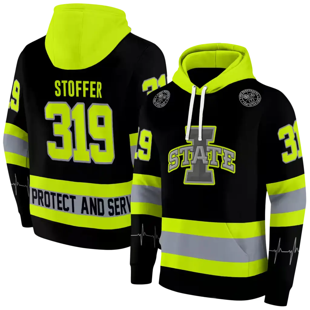 custom iowa state cyclones safety motif black neon green hoodie fashion forward custom iowa state cyclones safety motif black neon green hoodie fashion forward