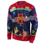 custom iowa state cyclones spongebob patrick star red navy hoodie best selling