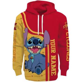 custom iowa state cyclones stitch red hoodie best selling