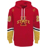 custom iowa state cyclones striped sleeves red hoodie best selling