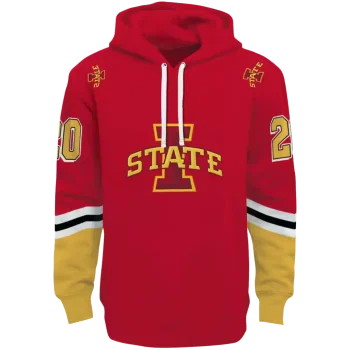 custom iowa state cyclones striped sleeves red hoodie best selling