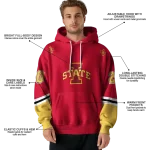 custom iowa state cyclones striped sleeves red hoodie best selling