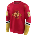 custom iowa state cyclones striped sleeves red hoodie best selling