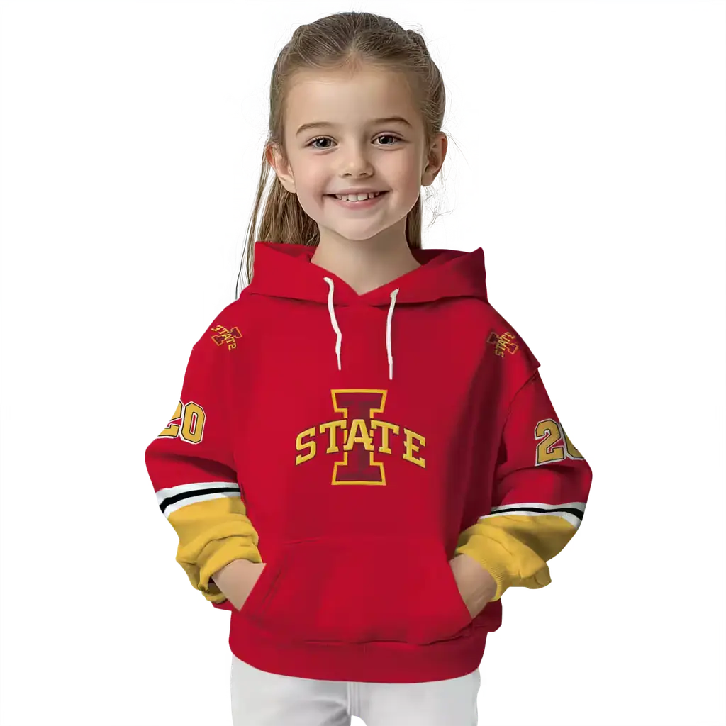 custom iowa state cyclones striped sleeves red hoodie top rated custom iowa state cyclones striped sleeves red hoodie top rated