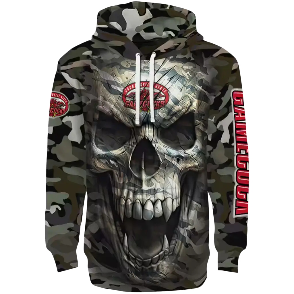 custom jacksonville state gamecocks camo skull hoodie best selling custom jacksonville state gamecocks camo skull hoodie best selling