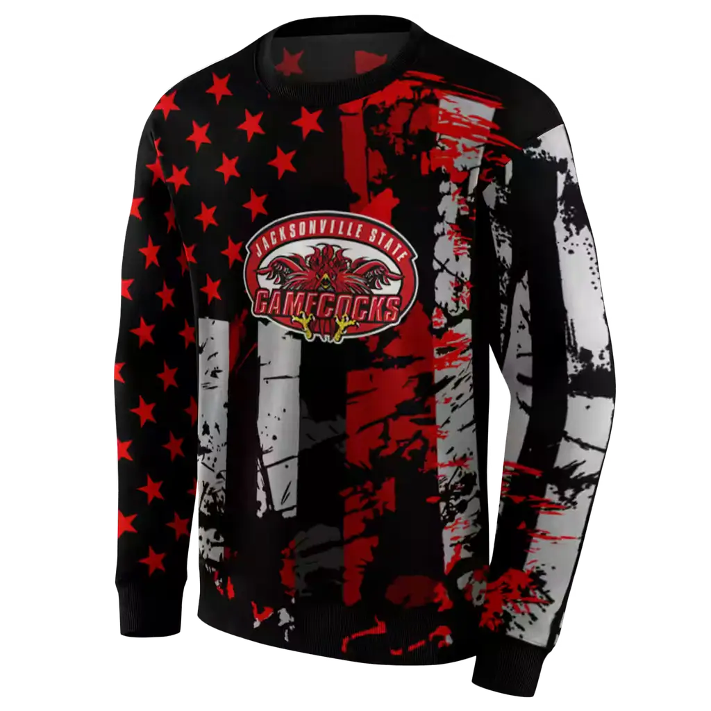 custom jacksonville state gamecocks distressed flag red black hoodie new arrival custom jacksonville state gamecocks distressed flag red black hoodie new arrival