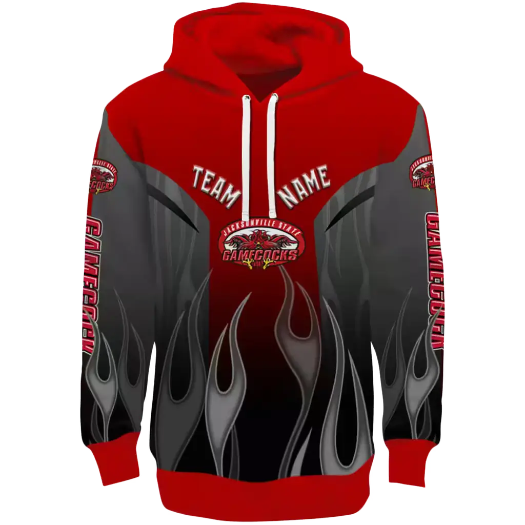 custom jacksonville state gamecocks flame design red hoodie best selling custom jacksonville state gamecocks flame design red hoodie best selling
