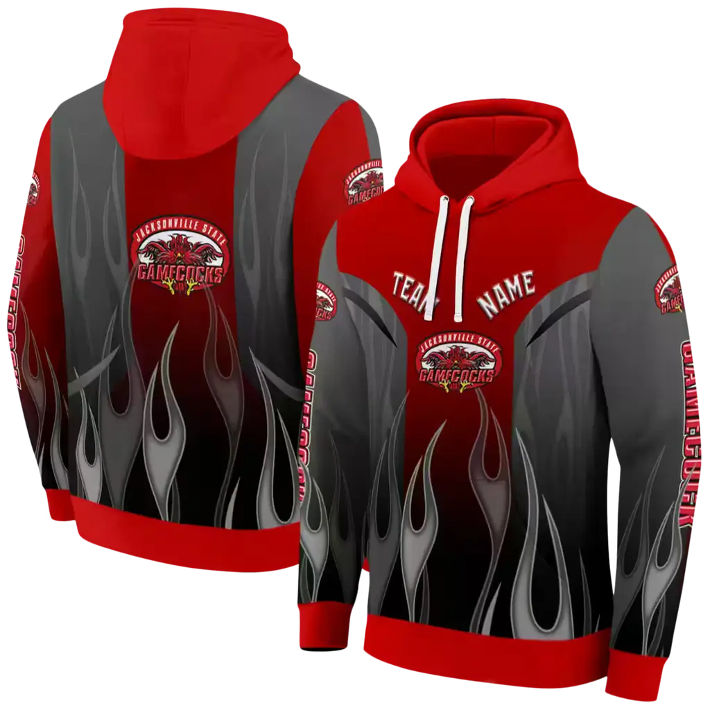 custom jacksonville state gamecocks flame design red hoodie fashion forward custom jacksonville state gamecocks flame design red hoodie fashion forward