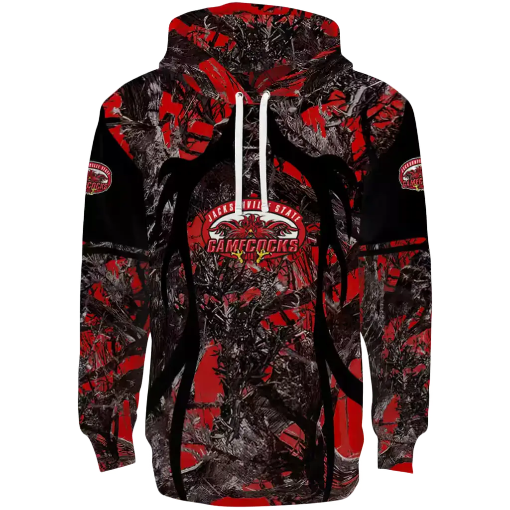 custom jacksonville state gamecocks hunting theme red black hoodie best selling custom jacksonville state gamecocks hunting theme red black hoodie best selling