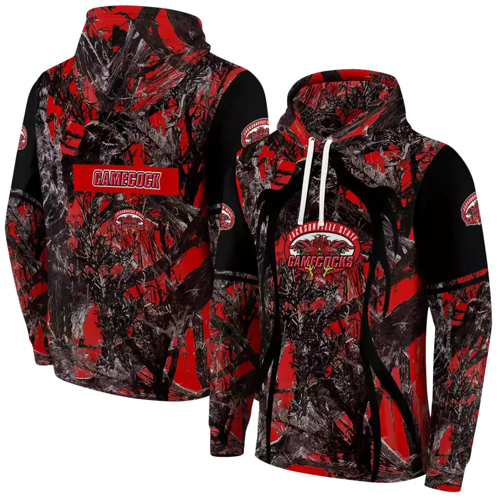 custom jacksonville state gamecocks hunting theme red black hoodie fashion forward custom jacksonville state gamecocks hunting theme red black hoodie fashion forward