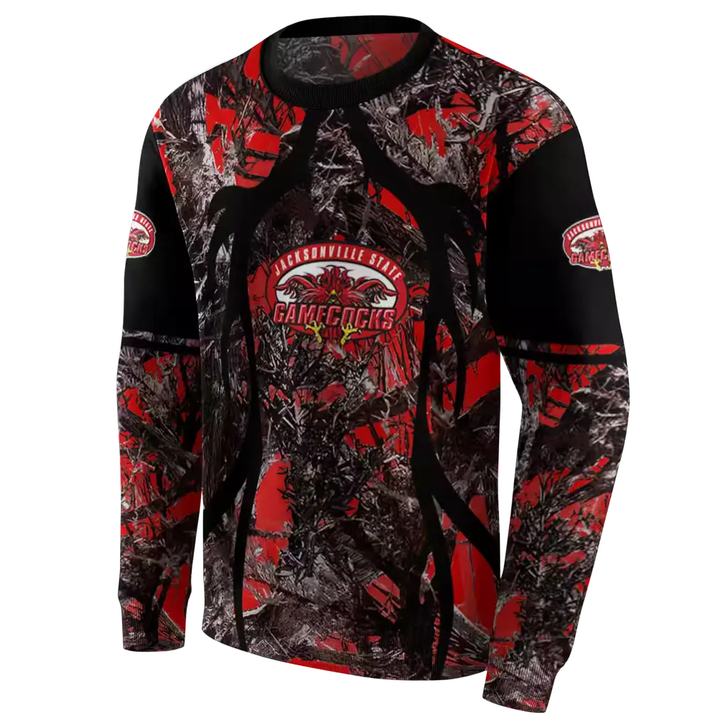custom jacksonville state gamecocks hunting theme red black hoodie new arrival custom jacksonville state gamecocks hunting theme red black hoodie new arrival