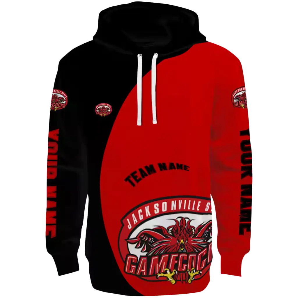 custom jacksonville state gamecocks minimalist design red black hoodie best selling custom jacksonville state gamecocks minimalist design red black hoodie best selling