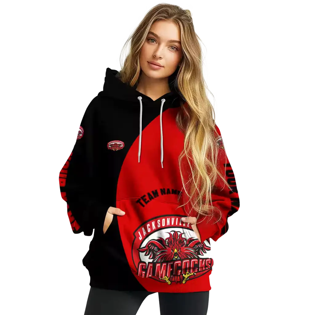 custom jacksonville state gamecocks minimalist design red black hoodie high quality custom jacksonville state gamecocks minimalist design red black hoodie high quality