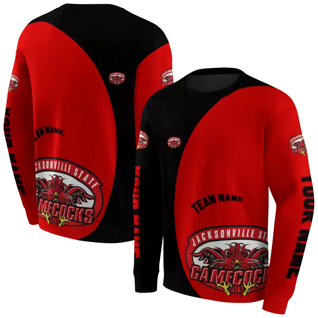 custom jacksonville state gamecocks minimalist design red black hoodie premium grade custom jacksonville state gamecocks minimalist design red black hoodie premium grade