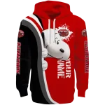 custom jacksonville state gamecocks peeking snoopy red hoodie best selling